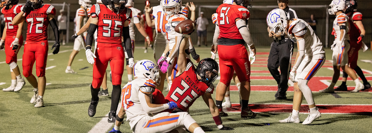 Together When he leans over to catch his breath, the boy sees teammates doing the same. It’s a humid night, and the game has been long and tough. Both teams have battled for every yard. The scoreboard clock promises this next play is the last. When they finally huddle around their quarterback, the boy knows two things to be true. First, win or lose, it will be together. They are a team in the most fundamental - in the most true - sense of that word. Second, they will win. They are the Knights.